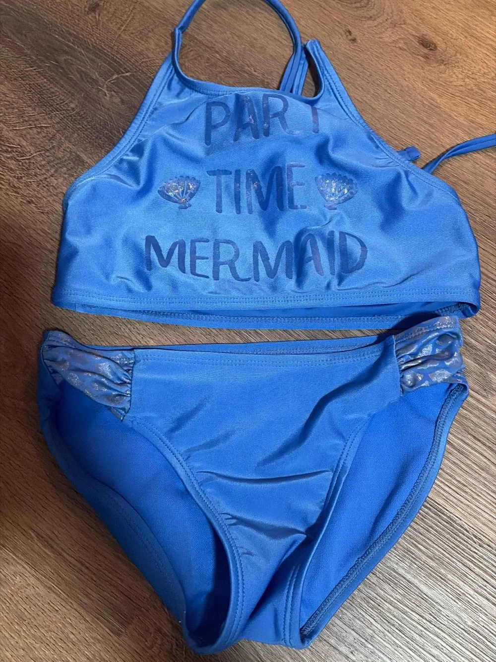 Blue Mermaid Scale Bikini Set